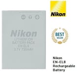 Genuine Nikon  Digital Camera Battery  EN-EL8 for Nikon Coolpix S3 S5 S6 S7 S7c