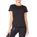 2XU Women's Light Speed Tech Tee Short Sleeve T-Shirt, Black/Black Reflective, S