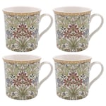 Set of 4 William Morris Hyacinth Mugs - Multi