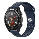 22mm Huawei Watch GT / Honor Magic silicone watch band - Black Blue