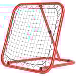Rebounder för fotboll, hopfällbar fotboll Rebounder 63 x 63 cm Justerbar fotbollsmålssparkare för baseball basket, metall, röd