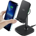 INIU Safe Fast Charge Pro Black Adjustable Wireless Charger Stand WI-212 15W