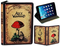 For New Apple iPad Air 1-2 / iPad 9.7 / iPad Pro 9.7'' Alice In Wonderland Classic Old Book Style Smart Genuine Stand Case Cover
