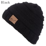 Baby Knit Hat Beanie Cap Crochet Black