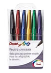 Pochette de 6 Feutres pinceau Pentel Brush Sign Pen Funny