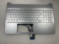 HP 15S-EQ 15S-FQ M17579-031 M17185-031 UK English Keyboard Palmrest With Sticker
