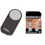 Amazon Basics Wireless Remote Control & Duracell Specialty 2032 Lithium Coin Battery 3V, pack of 4, with Baby Secure Technology and suitable for keyfobs, scales, wearables and medical devices