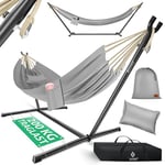 KESSER® Hamac Lake avec Support | Hamac Double pour 2 Personnes, Structure Stable, capacité de Charge de 200 kg, Taille XXL | Gris