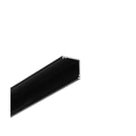 1m aluprofil CABI12 DUO E - Svart anodiserad, hörn, LED skena