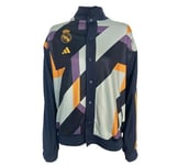 Adidas, Real Madrid Basketball Warm-Up, Sweat-Shirt avec 1/2 Zip, Encre Légende, L, Homme