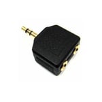 GP110 3.5mm Gold Headphone Earphone Jack /Splitter Adapter