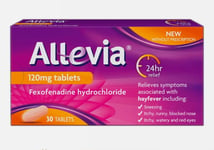 Allevia Fexofenadine 120mg Tablets x 30 Sneezing-Runny & ITCHY Eyes & Nose New.