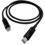 QNAP CAB-TBT20M Thunderbolt-kabel 1 m Sort