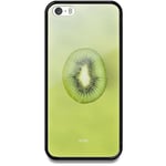 Apple Iphone 5 / 5s Se Svart Mobilskal Med Glas Kiwi