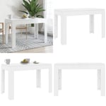 Matbord vit högglans 120x60x76 cm spånskiva - Matbord - Matsalsbord - Home & Living