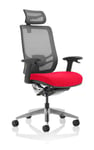 Ergo Click Bespoke Fabric Seat Bergamot Cherry Black Mesh Back with Headrest