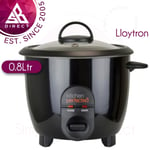 Lloytron E3302BK Kitchen Perfected Automatic Rice Cooker│0.35Kw│0.8Ltr│InUK