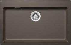 SCHOCK | Évier de cuisine Primus N100XL 1 baignoire XL avec comptoir de robinetterie, Matériau Cristalite®, Mocha, 790 x 500 mm