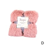 Super Soft Long Faux Fur Coral Fleece Blanket Warm Elegant Cozy F Purple