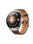 Watch 4 Pro 48mm Classic - Titanium Case with Dark Brown Leather Strap