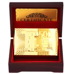 Luxury Poker Cards Fake Gold Foil Playing Plastic Poke 黄金欧元+木质盒子