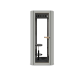 MUTE Telefonbås Space S VC, H225 x B100 D100 cm, Tyst Rum Standard Powder Grey Ultra Matt [RAL 7035]