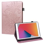 SKALO iPad 10.2 Mandala Suojakotelo - Ruusukulta