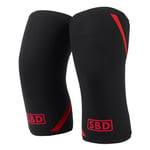 SBD Apparel Knee Sleeves - 5xl Black/Red 5XL