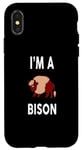 Coque pour iPhone X/XS BISON T-shirt humoristique avec inscription « I'm A BISON »