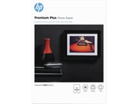 HP Premium Plus Semi-gloss Photo Paper-20 sht/A4/210 x 297 mm, White Semi-Glossy
