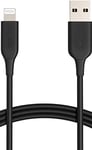 Amazon Basics USB-A to Lightning ABS Charger Cable, MFi Certified for Apple iPhone 14 13 12 11 X Xs Pro, Pro Max, Plus, iPad, 1.8 m, Black