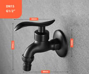 Faucet Wall Mounted Lengthen Washing Machine Tap Mop Pool Tap Black Color Garden Outdoor Water Modern Kitchen Bathroom Faucet-A2