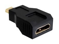 Delock Adapter High Speed HDMI with Ethernet - HDMI-adapter - mini-HDMI hona till mikro-HDMI hane