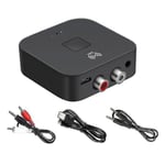 Bluetooth 5.0 RCA Ljudmottagare AptX 3,5 mm Aux-uttag Musik Trådlös Bluetooth-adapter Med NFC För Bil TV Datorhögtalare