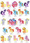 My Little Pony 1 SET CAKE PARTY STANDS UP TOPPERS EDIBLE WAFER CARD 23 PIECES S2