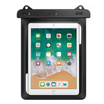 MoKo Universal Waterproof Case, Dry Bag Pouch for iPad 9 10.2 2021, iPad 8/7 10.2, iPad Air 5/4 10.9, Air 3 10.5, iPad Pro 11, Galaxy Tab A7 10.4, Tab S6 10.5, Tab E9.6, BLACK