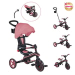 Globber Tricycle explorer pliable 4 en 1 ROSE