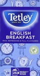 Tetley English Breakfast Tea Bags Drawstring in Envelope - Pack of 25 Tea Bags,