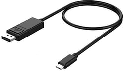 PremiumCord Câble Adaptateur USB-C vers DisplayPort 4K 2 m USB 3.1 Type C vers DP 1.4 résolution 4K UHD 2160p 60 Hz Full HD 1080p Noir