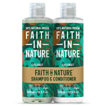 Faith in Nature Coconut Hydrating Shampoo & Conditioner - 2 x 400m