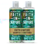 Faith in Nature Coconut Hydrating Shampoo & Conditioner - 2 x 400m