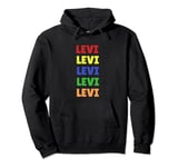 Levi colorful name stack | pride in your name Pullover Hoodie