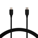 Amazon Basics Câble de charge rapide USB-C vers USB-C 2.0 - Vitesse de 60Mo/s - Certifié USB-IF - Pour Apple iPhone 15, iPad, Samsung Galaxy, tablettes, ordinateurs portables, 1.8 m, Noir