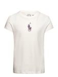 Ralph Lauren Kids Floral Big Pony Cotton Jersey Tee Vit