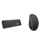 Logitech MX Keys S Wireless Keyboard, Low Profile, Fluid Quiet Typing, Programmable & MX Anywhere 2S Wireless Mouse, Multi-Device, Bluetooth and 2.4 GHz with USB Unifying Receiver