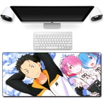 HOTPRO Anime Large Gaming Mouse Pad,Improved Precision and Speed Non-slip Rubber Base Water Resistant Stitched Edge Keyboard Mousemat,for PC Computer Laptop(900X400X3MM) Life In A Different World-2