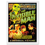 Artery8 Movie Film Invisible Man HG Wells Classic Horror Artwork Framed Wall Art Print A4