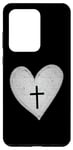 Coque pour Galaxy S20 Ultra Jésus vous aime cœur avec croix religieuse bible chrétienne