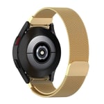 Samsung Galaxy Watch 4 41mm / Watch4 40mm/44mm - Milanese rem i rustfrit stål 20mm - Guld