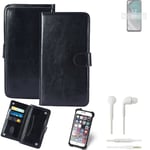 Case For Nokia C32 + Earphones Protective Flip Cover Folding Bag Book Cell Phone